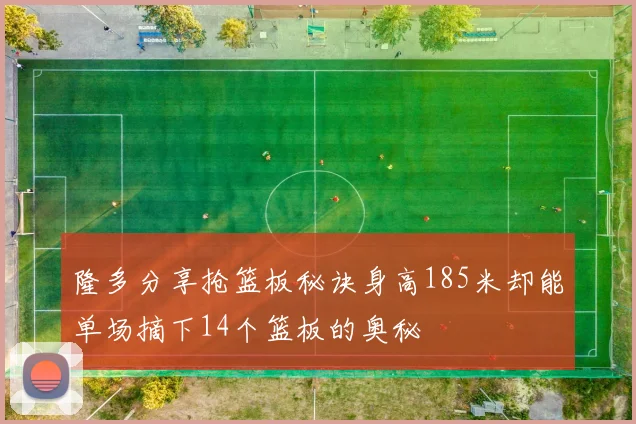 隆多分享抢篮板秘诀身高185米却能单场摘下14个篮板的奥秘